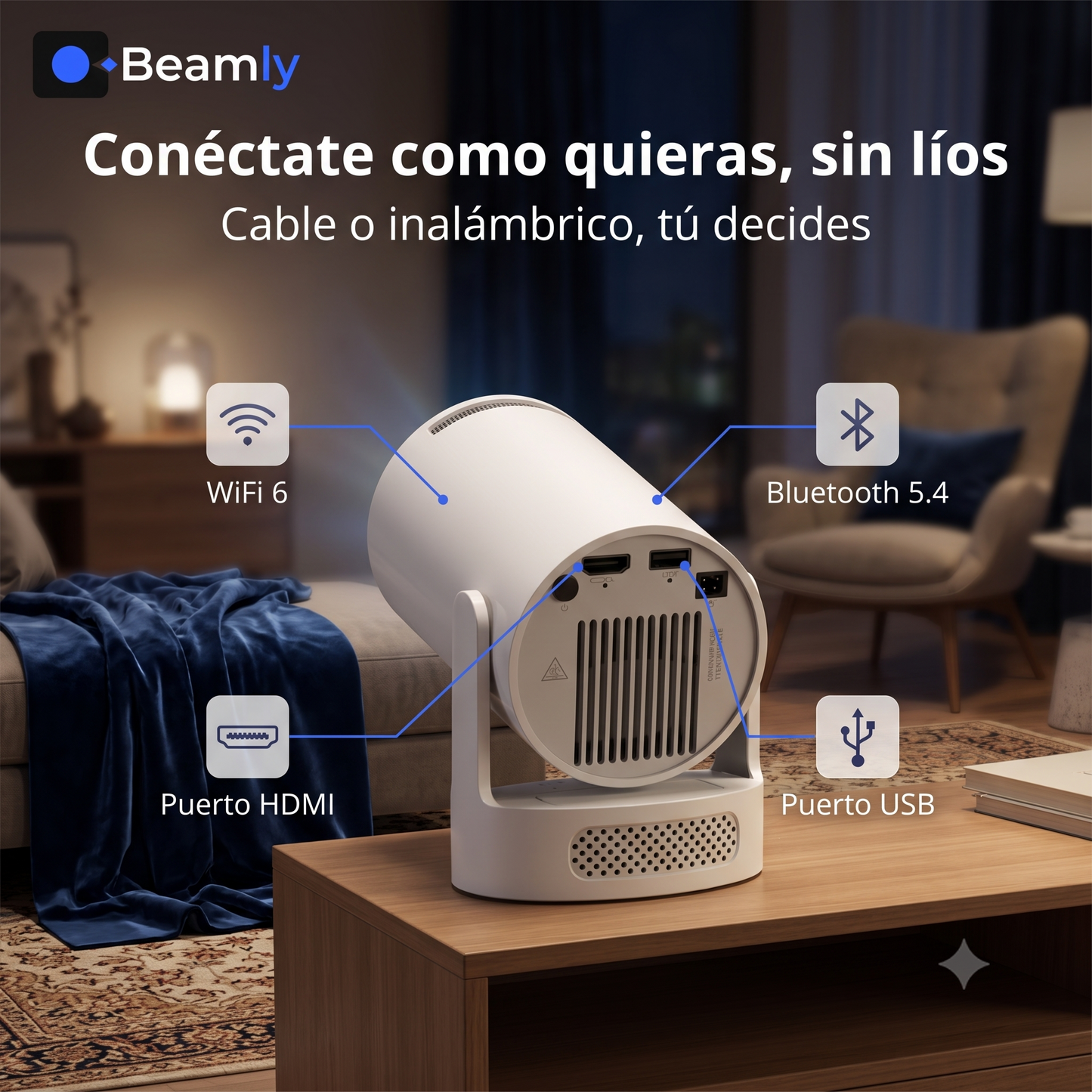Proyector Portátil para Cine en Casa